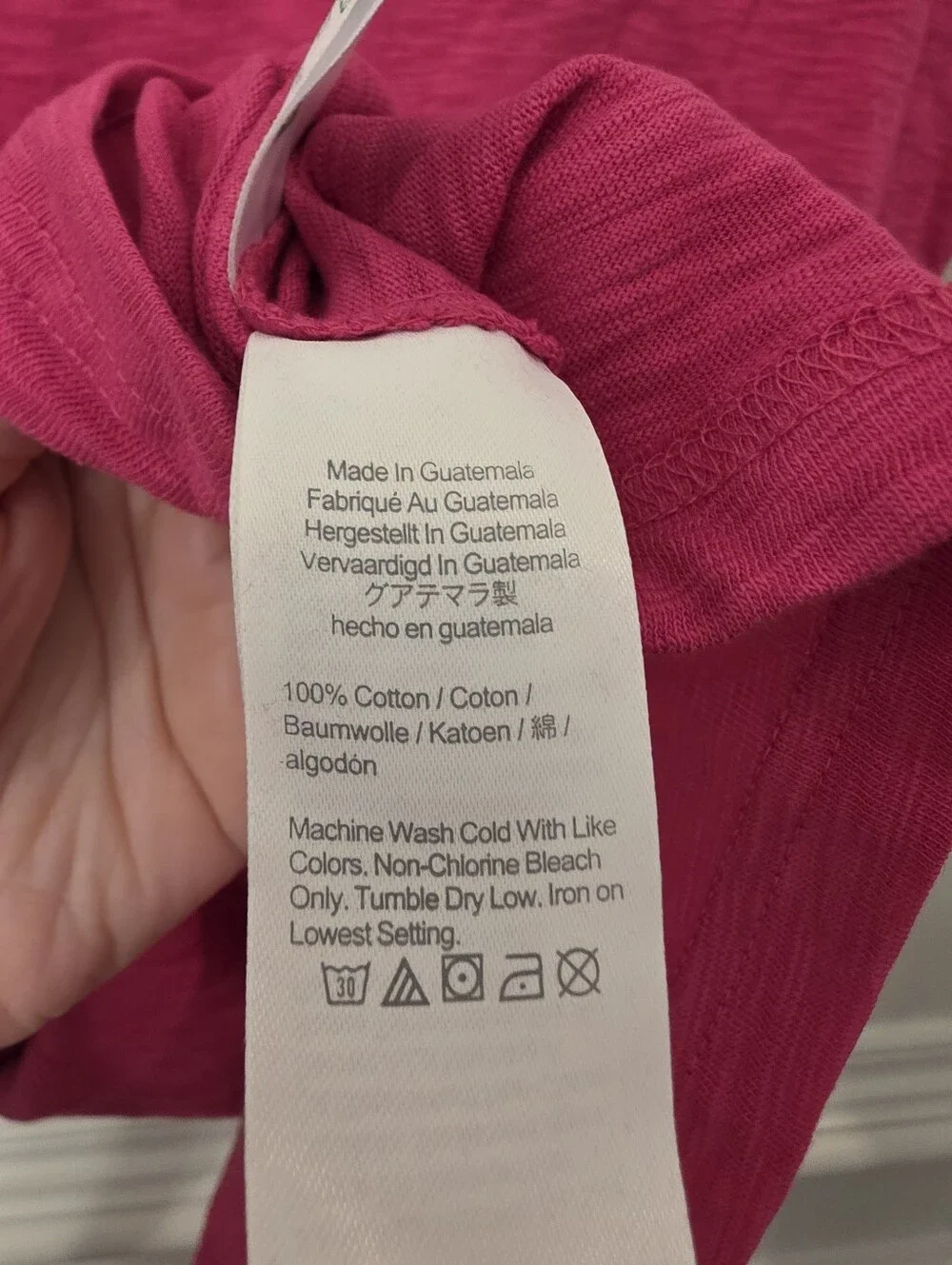 J Crew Pink Tie Waist T Shirt Dress 100% Cotton Size Medium